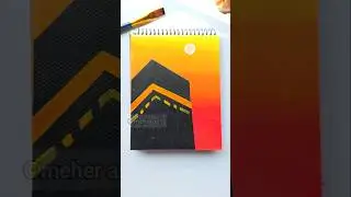 Easy Kaaba sharif painting ❤️ #arabic #muslim #islamicart #artshorts