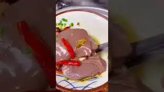 Asian street food, eating duck blood soup #shorts