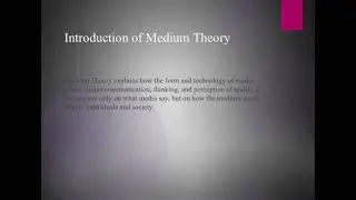 Medium Theory - Fatima Saayed