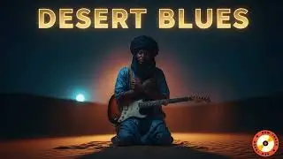Desert Nightfall Blues 🌘 Soulful Guitar Under the Frozen Moonlight