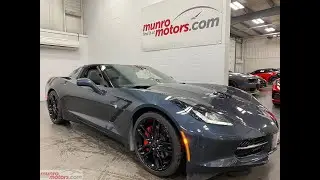 2019 Corvette SOLD SOLD SOLD Stingray Shadow Gray Met Z51 style black wheels NPP with just 11k kms!