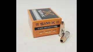 Sim X 9mm Defensecore 45 grain 2250 FPS Watermelon Explosion!!