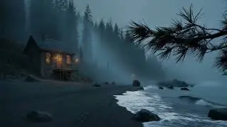 You Can Almost Smell the Rain & Sea Air | 4K Foggy Cabin Soundscape