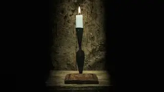 Forging a spear head (candle holder)