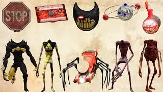 WRONG HEADS SIREN HEAD CAR, GREEN HOUSE HEAD, SCARY HOUSE, SIREN HEAD DOUBLE, SIREN HEAD THUNDERBOLT