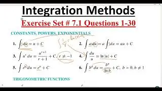 Calculus Ex # 7.1 Q 1-30  Methods of Integration  Howard Anton 10th Edition