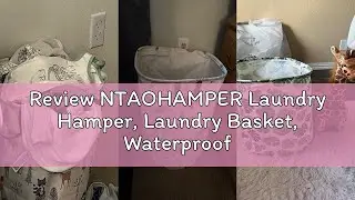 Review NTAOHAMPER Laundry Hamper, Laundry Basket, Waterproof Storage Bin for Bedroom, Clothes Organi