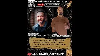 &ldquo;Called by Yah: Brother Dana&rsquo;s Life and Mission &mdash; Live Q&A with Faith & Obedience&rdquo; #faith #jesus