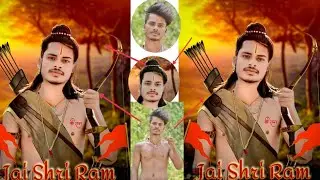 shree ram photo Editing full tutorial in picsart // ram navami photo editing rk editor 2023