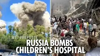 Putin launches hypersonic missile blitz on Kyiv children&rsquo;s hospital with victims trapped in rubble