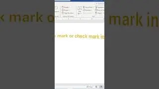 Insert a check mark or tick mark in Word #windows #msword
