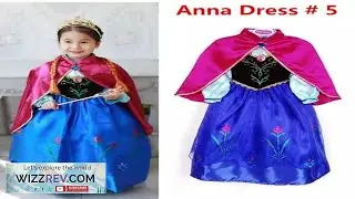 Princess Anna Elsa Queen Girls Cosplay Costume Party Formal Dress Anna #5 Review