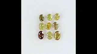 1.31 CT/9 Pcs Oval Diamond Mix Color Natural loose Diamond
