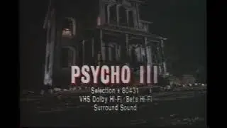 Psycho III VHS Trailer (1987) - Throwback Thursdays on Movie Gods
