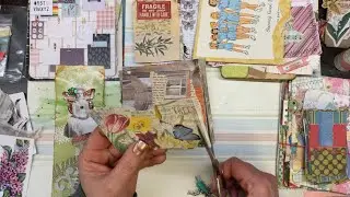 Embellishing and sorting pre-made Ephemera! #junkjounalcommunity  #junkjournal