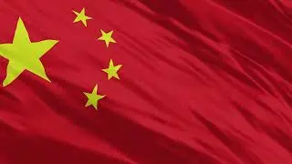 Chinese flag waving 4K footage free download