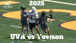 Towson vs Virginia | 2025 Men's Lacrosse Highlights