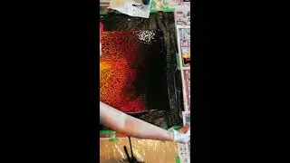 Acrylic Paint Pouring Swipe & Tilt Flame Tutorial