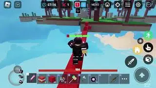 Roblox bedwars Lucky block race mit einen von der Cumminty