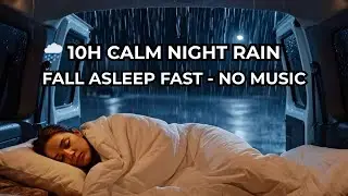 10 Hours Rain in Car with Thunder | Deep Sleep Rain Sounds White Noise for Insomnia