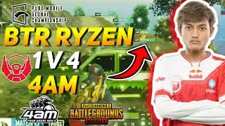 BTR Ryzen 1Vs4 4AM 😱 BTR wins PMGC Superweekend 1 🔥