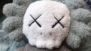 KAWS Holiday HONG KONG COMPANION Plush brown unboxing and closeup