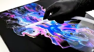 How to make Abstract Acrylic Painting with Flexible Tube