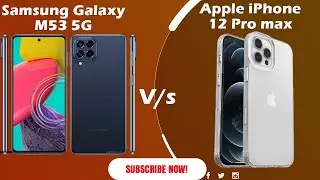 Samsung Galaxy M53 5G vs Apple iPhone 12 pro max #Samsung #Apple #iPhone #appleiphone