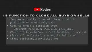 15 Code to Close All Sells or Buys on a Currency Pair
