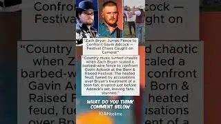 &ldquo;Zach Bryan Jumps Fence to Confront Gavin Adcock &mdash; Festival Chaos Caught on Camera!&rdquo; #zachbryan