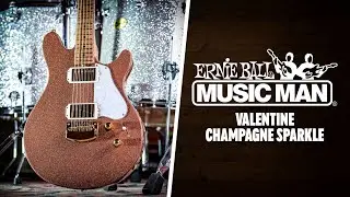 Peach Picks | Music Man Valentine Champagne Sparkle Figured Roasted Maple Neck
