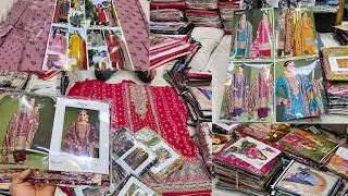 Pakistani Catalogue Dress Materials Printed Cotton Wholesale Suits Readymade, Geelan Fabrics