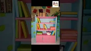 Mini bookshelf  made from cardboard📦📚#short #art #bangla #creativity #taniaart