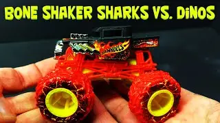 Акулы против динозавров из серии Bone Shaker &mdash; Hot Wheels Monster Trucks
