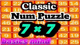 Interacting with the 7&times;7 number puzzle helps improve concentration levels.