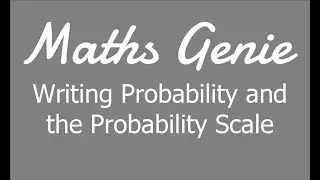 Writing Probability