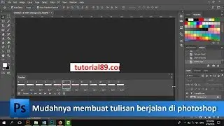 cara membuat teks animasi berjalan di photoshop | tutorial89