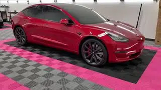 Ceramic Window Tint and Ceramic Pro Silver Package on a Tesla Model 3 by Ceramic Pro Las Vegas