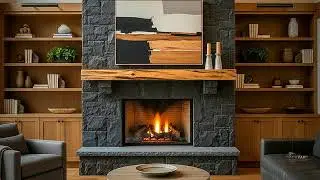 Textured Living Room Fireplace Wall Live Material Breakdown
