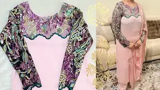 Plain Dress Design with Net Fabric by RS Fashion Style | #fashion #suit #trending #viral #youtube
