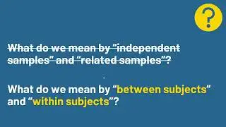"Between Subjects" vs. "Within Subjects" | Hypothesis Testing