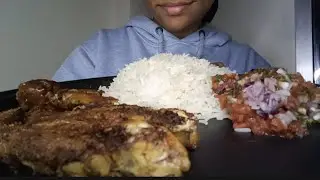 Eating rice with fried fish and tomato bharta/Asmr