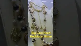 Big Coin Pearl Necklace Pearl Size is 18mm