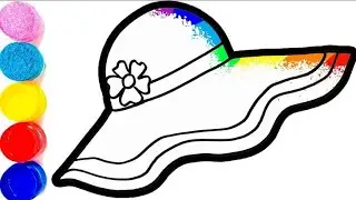 How To Draw Hat ? Easy Hat Drawing for Kids | Rainbow Color Hat Art | Simple Drawing with Colors