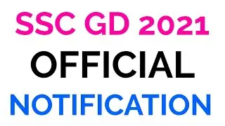 SSC  Constable (GD) RECRUITMENT 2021 || OFFICIAL NOTIFICATION