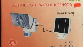 Motation sensor security light with alarm. Unboxing.