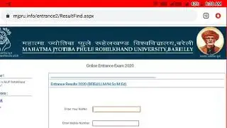 Mjpru Entrance Exam Results LLM,BLED,MSC,MED Out