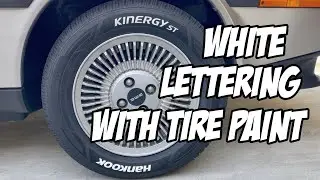 Raised White Letters With Tire Paint On DeLorean