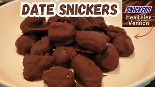 Healthy Snickers with Dates | Peanut Butter Stuffed Dates with Chocolate