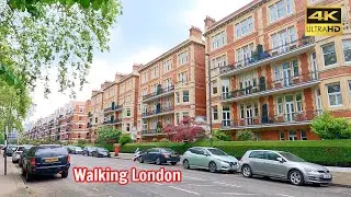 🇬🇧  Walking London | Battersea Houses over the road from Battersea Park [4K] *60